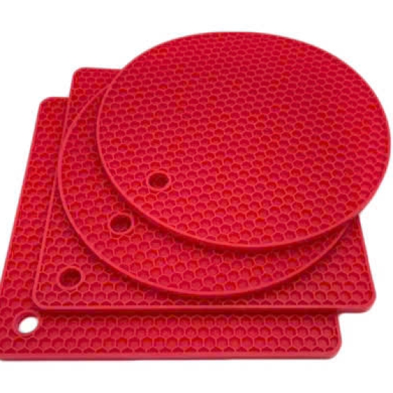 Miếng Lót Nồi Silicone D18cm- Đỏ